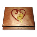 Heart with Two Doves Ring Box
